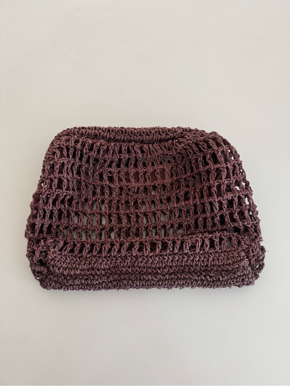 Nwot Free People Brown sand bound Crochet Clutch - Picture 5 of 10